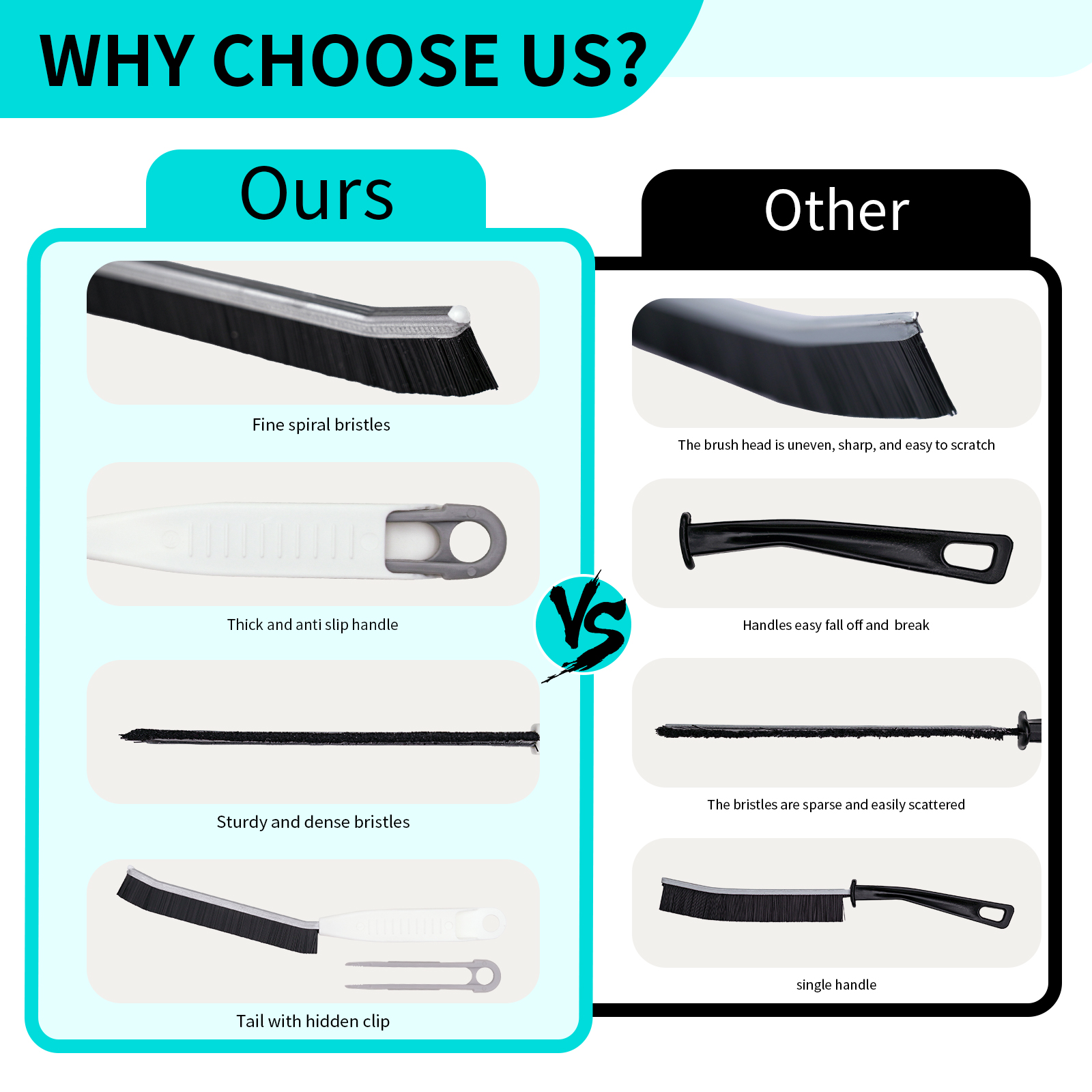Onlyhe Crevice Cleaning Brush,Grout Cleaner Brush,Bathroom Cleaner Tools for Household Use,New Multifunctional Cleaning Brush Tool,Kitchen,Bathroom,3Pcs