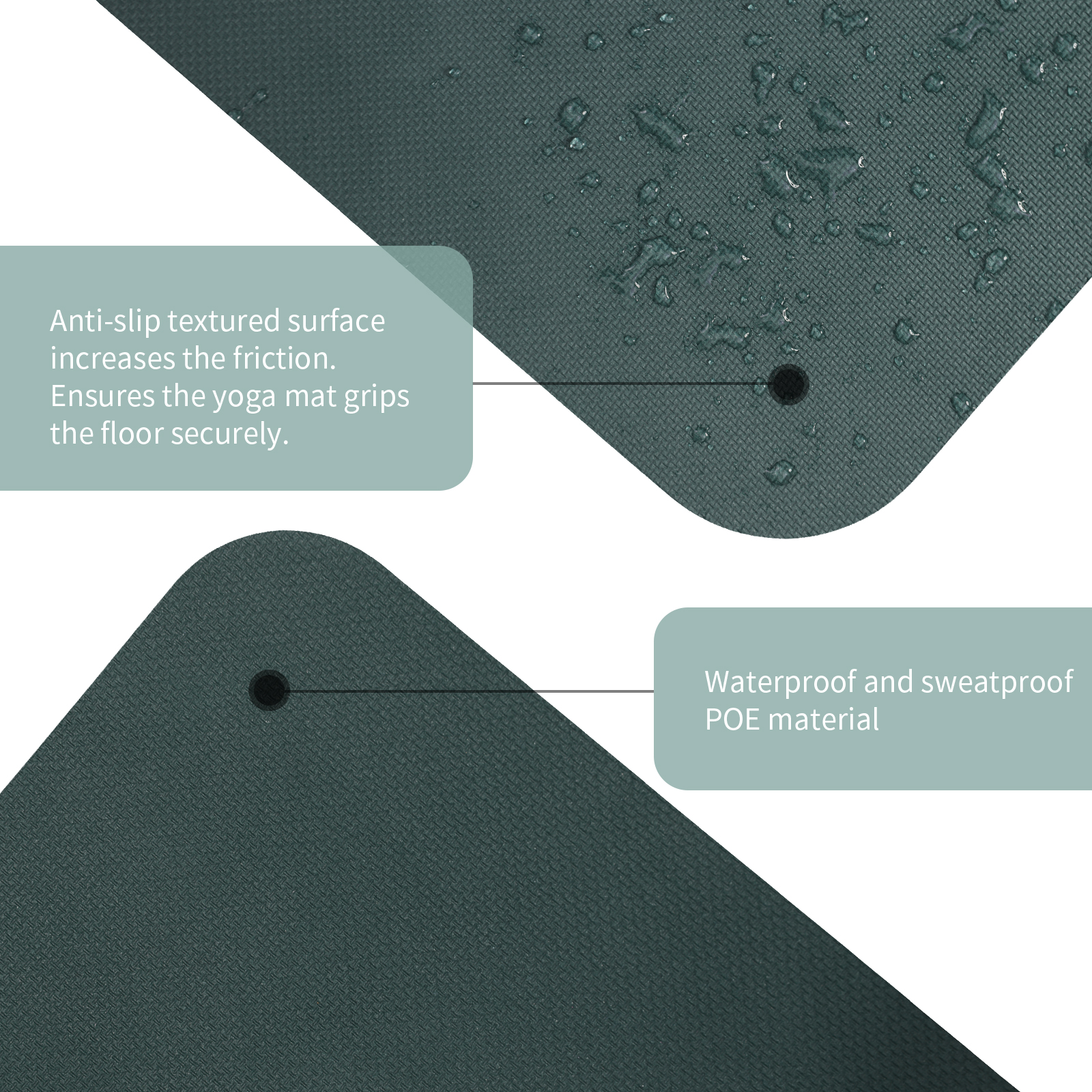 onlyhe Widened yoga mat-Extra Thick & Wide 27.5 inch Non Slip POE Exercise Mat Eco Friendly High Resiliency Fitness Mats With Strap for Women,gymnastics, Pilates, Home, Floor, Workout ( 72" x 27.5" x 0.32")
