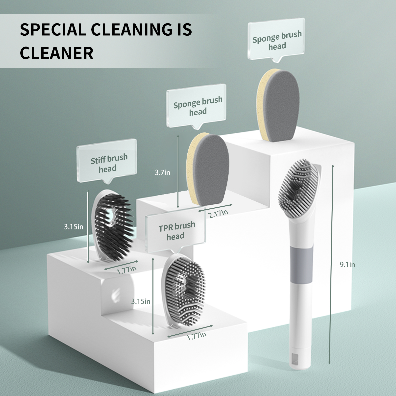 onlyhe Dish Brush With Soap Dispenser, Scrub Brush, Dish Wand, Dish Sponge Set - Multi-Use Kitchen Sponges & Scrub Brush for Cleaning Dishes, Kitchen Dish Scrubber Brushes with Handle
